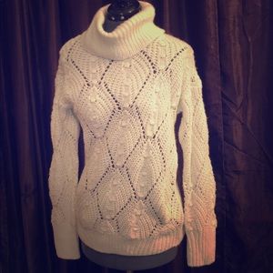 White Cable Knit Sweater